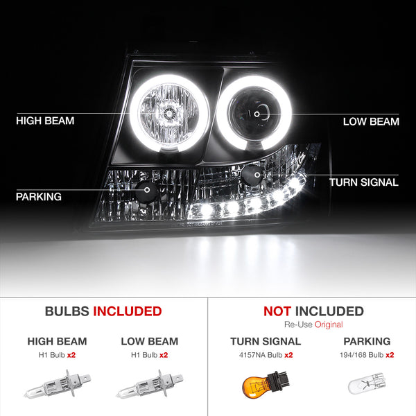 2007-2014 Chevrolet Suburban 1500 | 2500 Smoked Headlight