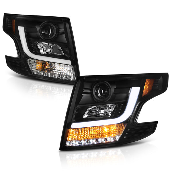 2015-2017 Chevrolet Tahoe Black Headlight