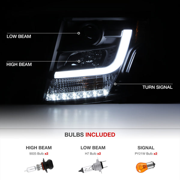 2015-2017 Chevrolet Tahoe Black Headlight