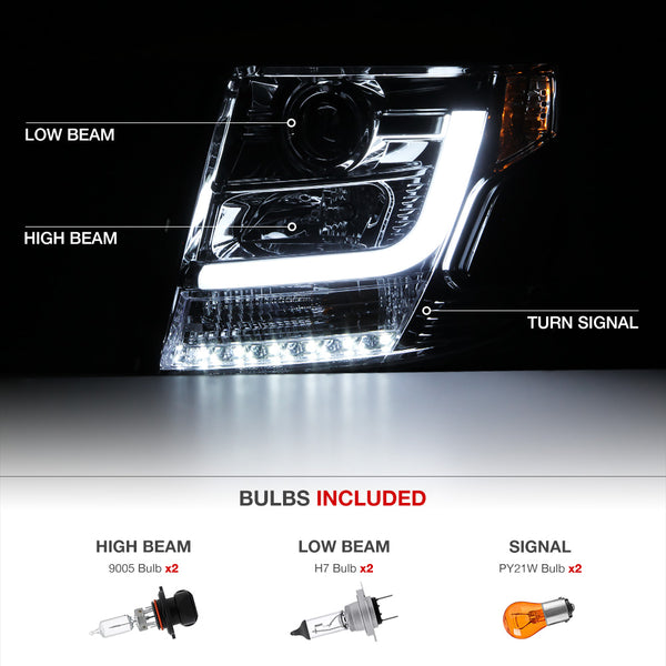 2015-2017 Chevrolet Tahoe Chrome Headlight