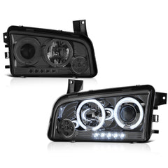 2006-2010 Dodge Charger Smoked Headlight