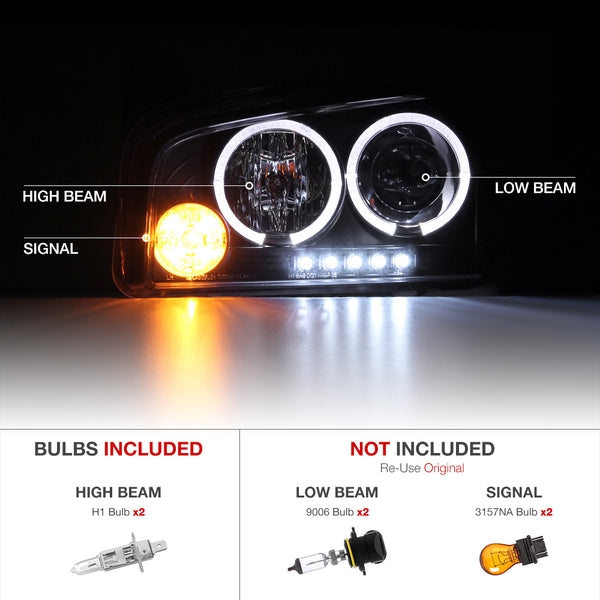 2006-2010 Dodge Charger Black Headlight