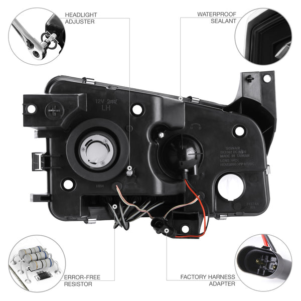 2006-2010 Dodge Charger Black Headlight