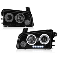 2006-2010 Dodge Charger Sinister Black Headlight