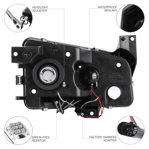 2006-2010 Dodge Charger Sinister Black Headlight