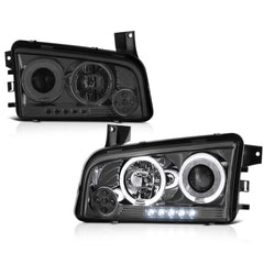 2006-2010 Dodge Charger Smoked Headlight
