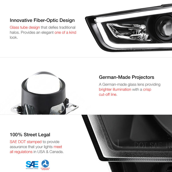 2011-2014 Dodge Charger Black Headlight