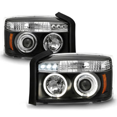 2005-2007 Dodge Dakota Black Headlight