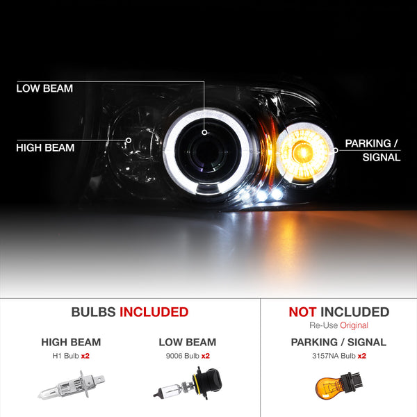 1997-2004 Dodge Dakota Pickup Chrome Headlight