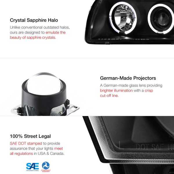 2005-2007 Dodge Magnum Black Headlight