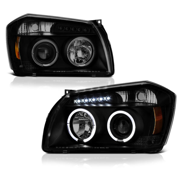 2005-2007 Dodge Magnum Sinister Black Headlight