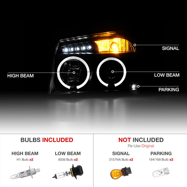 2005-2007 Dodge Magnum Sinister Black Headlight