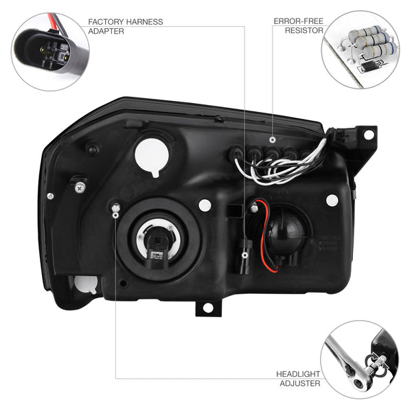 2005-2007 Dodge Magnum Sinister Black Headlight