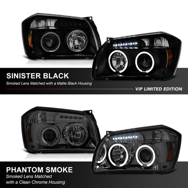 2005-2007 Dodge Magnum Sinister Black Headlight