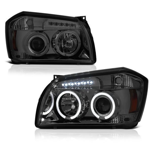 2005-2007 Dodge Magnum Smoked Headlight