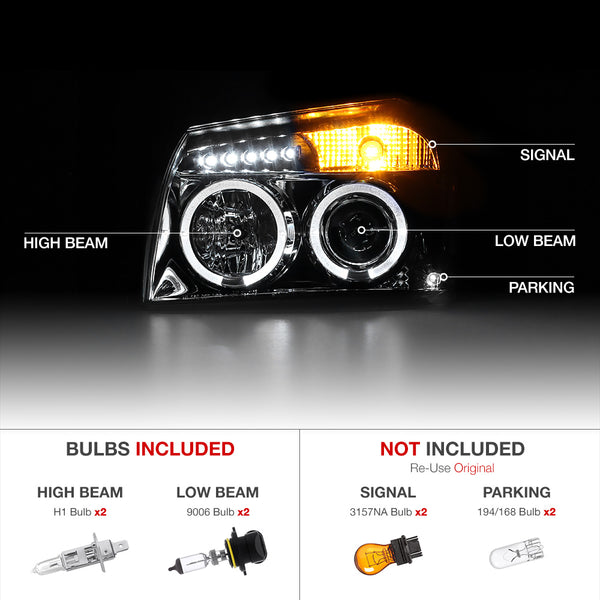 2005-2007 Dodge Magnum Smoked Headlight