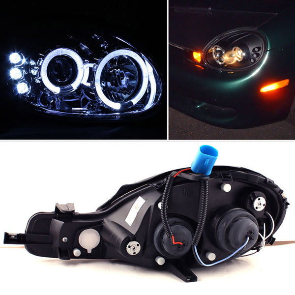 2000-2002 Dodge Neon Black Headlight