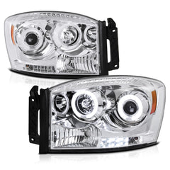 2006-2008 Dodge RAM 1500 Chrome Headlight