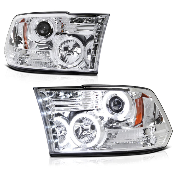 2009-2017 Dodge RAM 1500 Chrome Headlight