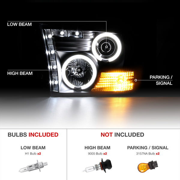 2009-2017 Dodge RAM 1500 Chrome Headlight