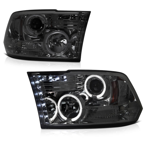 2009-2017 Dodge RAM 1500 Smoked Headlight