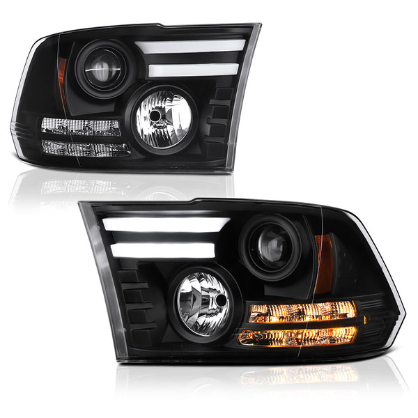 2013-2017 Dodge RAM 1500 | 2500 | 3500 Black Headlight