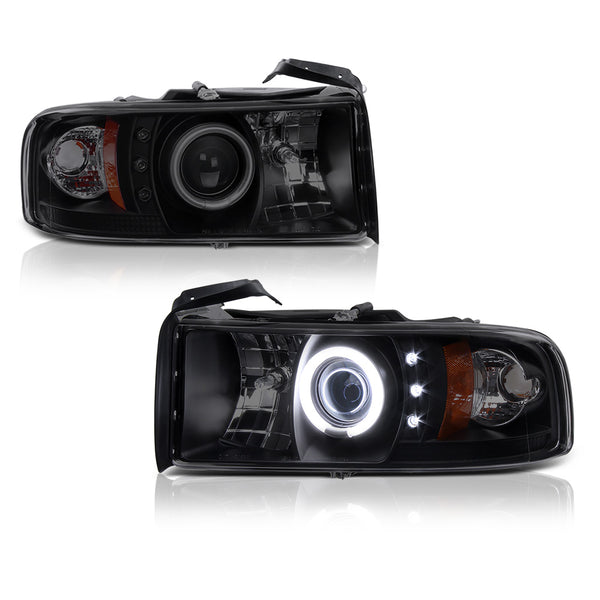 1994-2001 Dodge RAM 1500 Sinister Black Headlight