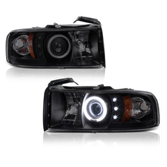 1994-2001 Dodge RAM 1500 Sinister Black Headlight