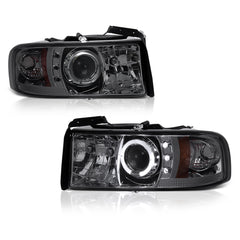 1994-2001 Dodge RAM 1500 Smoked Headlight