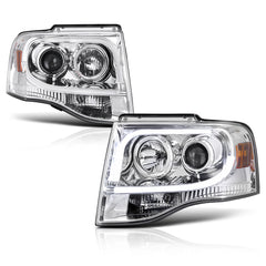 2007-2014 Ford Expedition Chrome Headlight