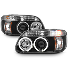 1995-2001 Ford Explorer Black Headlight
