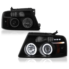 2004-2008 Ford F-150 Sinister Black Headlight