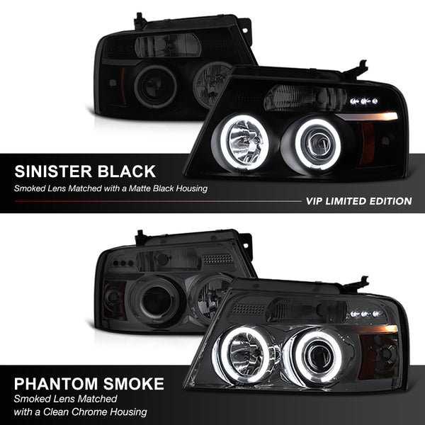 2004-2008 Ford F-150 Sinister Black Headlight