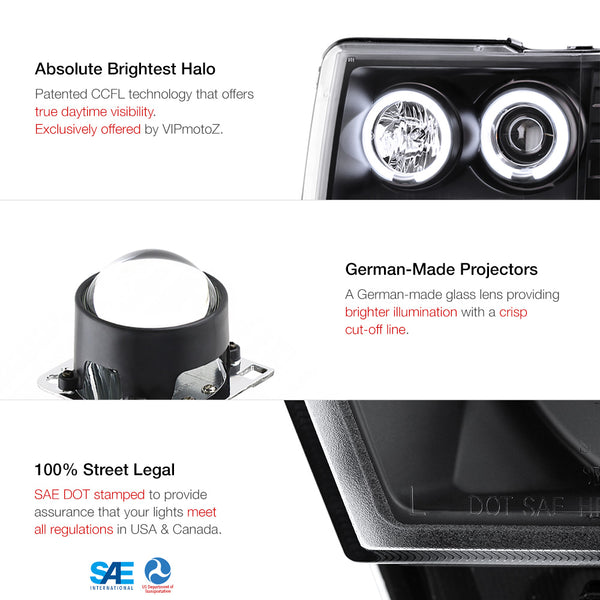 2009-2014 Ford F-150 Black Headlight