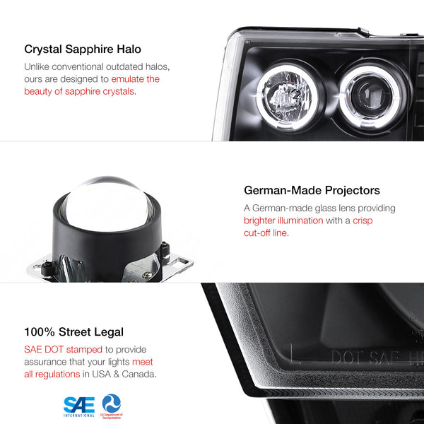 2009-2014 Ford F-150 Black Headlight