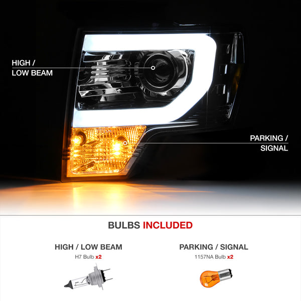 2009-2014 Ford F-150 Chrome Headlight
