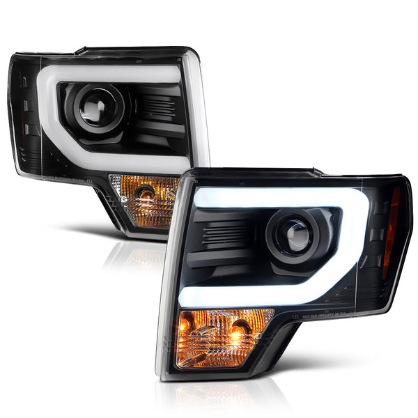 2013-2014 Ford F-150 Black Headlight