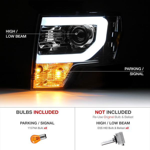 2013-2014 Ford F-150 Chrome Headlight