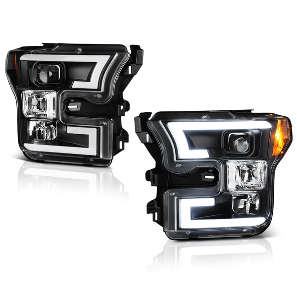 2015-2017 Ford F-150 Black Headlight