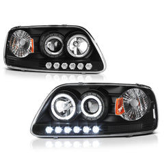 1997-2003 Ford F-150 Black Headlight