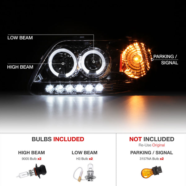 1997-2003 Ford F-150 Chrome Headlight