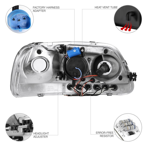 1997-2003 Ford F-150 Smoked Headlight