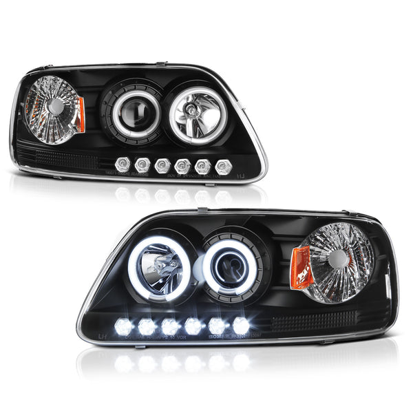 1997-2003 Ford F-150 Black Headlight