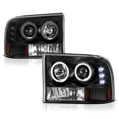 1999-2004 Ford F-250 | F-350 Superduty Black Headlight