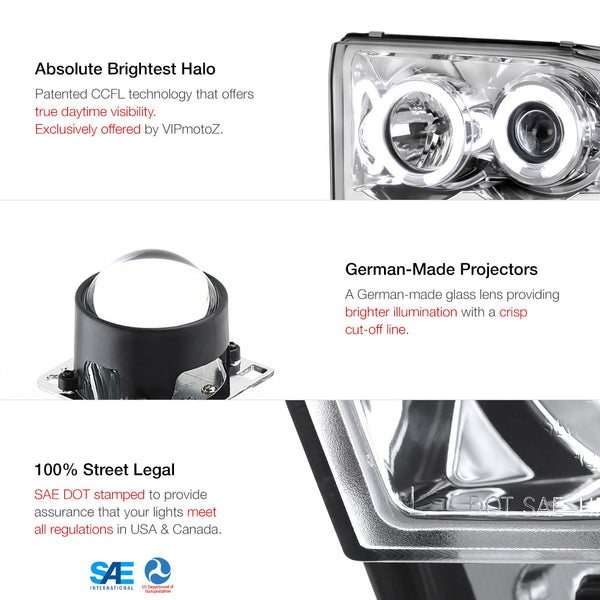 1999-2004 Ford F-250 | F-350 Superduty Chrome Headlight