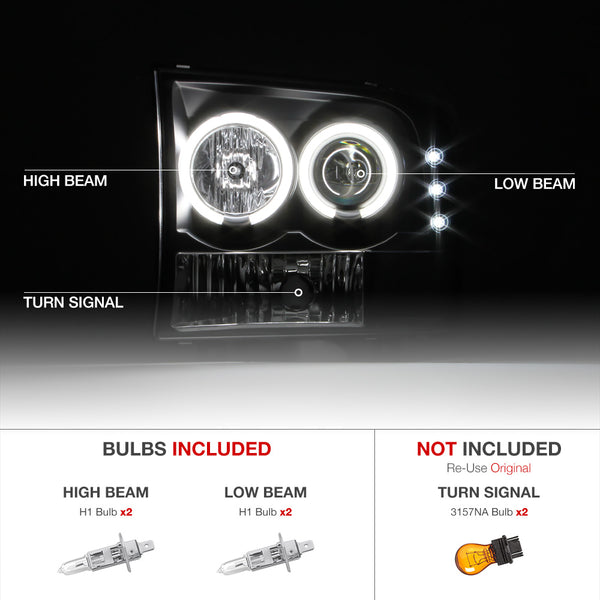 1999-2004 Ford F-250 | F-350 Superduty Chrome Headlight