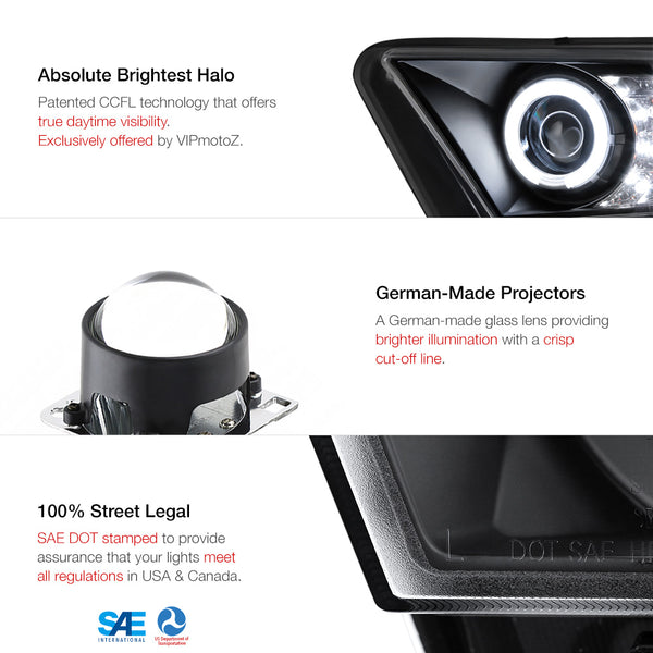2010-2014 Ford Mustang Black Headlight