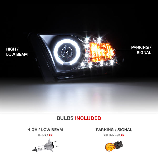 2010-2014 Ford Mustang Black Headlight