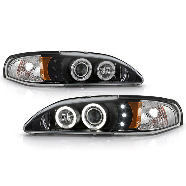1994-1998 Ford Mustang Black Headlight