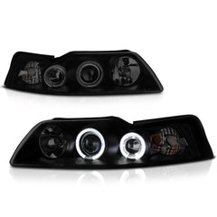 1999-2004 Ford Mustang Sinister Black Headlight